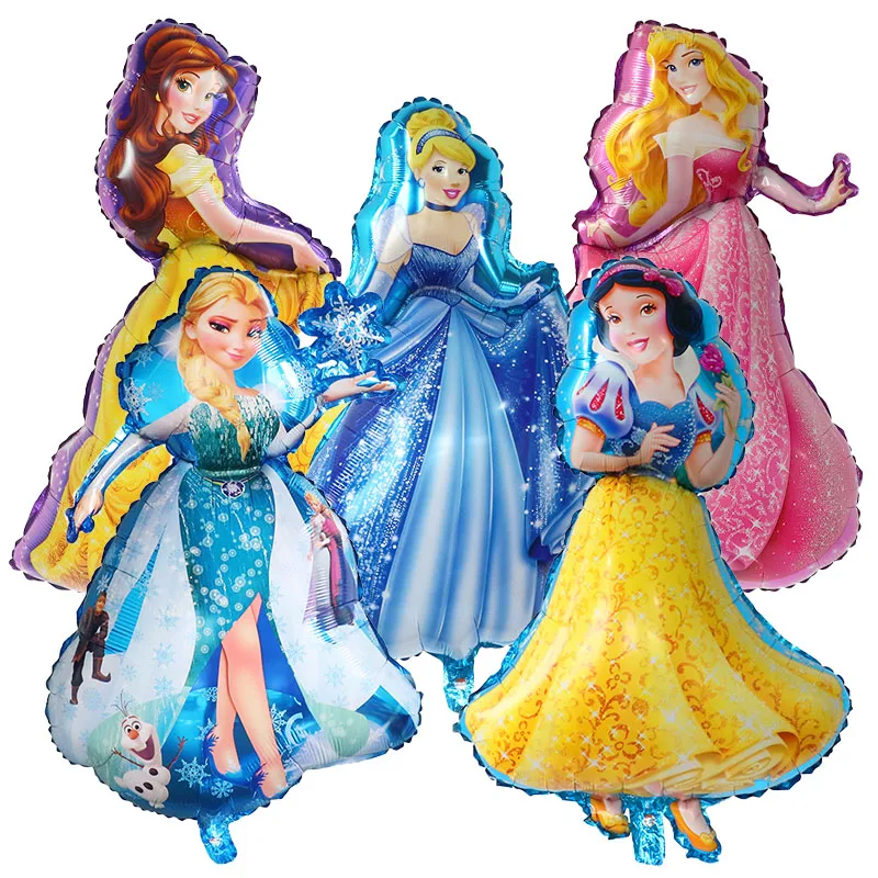 18inch Disney Princess Ball Snow White Cinderella Ice Princess  Foil Balloon Birthday Party Decoration Children's Toys