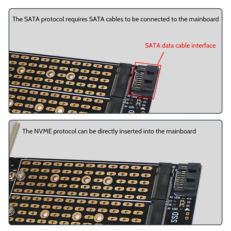 PCIE To M.2 NVME Adapter Riser Card Add On Cards M.2 Key Type NGFF SSD Adapter Card PCIE To PCIE 4X Expansion Card