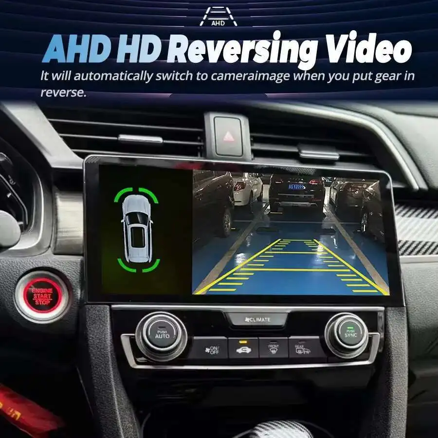 10.33inch Original Style Car Radio Android 14 Screen For Honda Civic 2016 - 2018 GPS Multimedia Video Player Carplay Head Unit