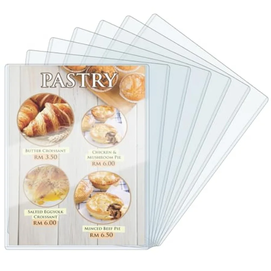 

Rigid Print Protectors Pack 8.5 x 11'' Plastic Clear Page Sheet Protectors Hard Paper Page Sleeves for Document Paper Picture P