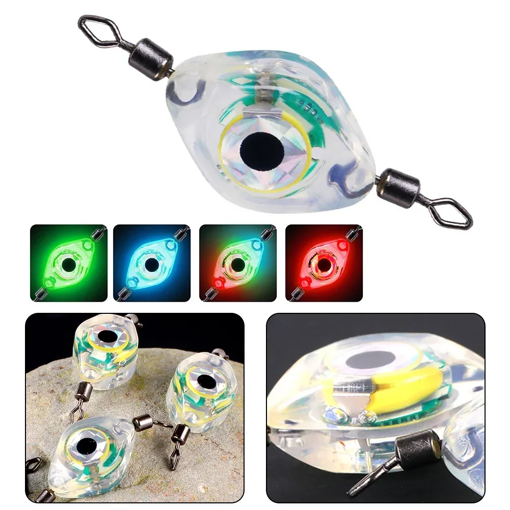 Fish Mini LED Light Attraction Lamp Red Green Fishing Squid Lure Luminous Underwater Attract Deep Drop Night Winter Bait