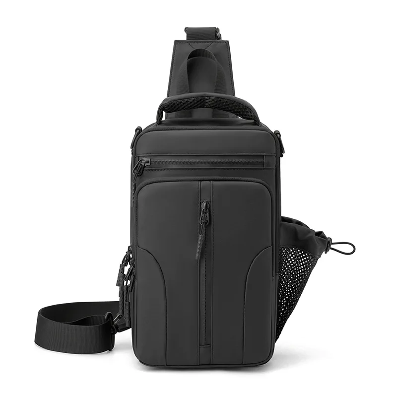 Waterproof Casual Chest Bag Men Multifunction Anti-theft USB Charging Men Crossbody Bag Travel Chest Bag Pack Male