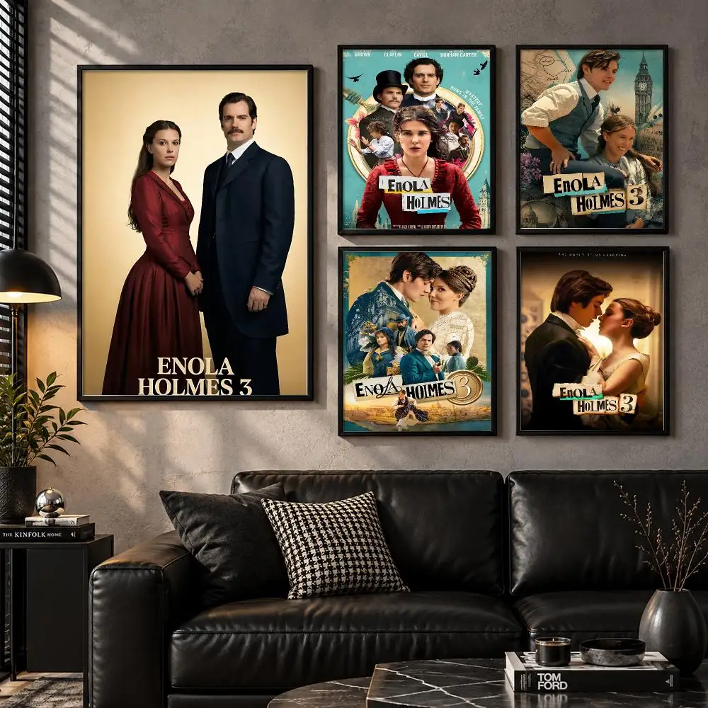 Collector Modern Popular Cinematic Art Decor Enola Holmes Poster Modern Wall Art Bedroom Living Room Print Unframed