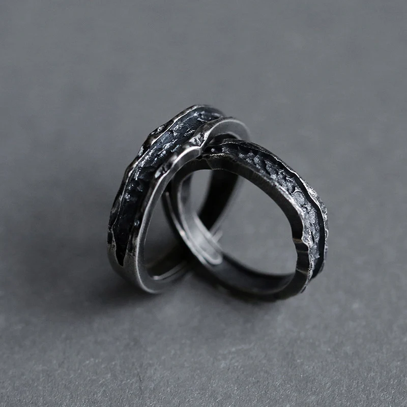 

New Abyss Ring Male Couple Ring Handmade Retro Simple Men's and Women's Rings