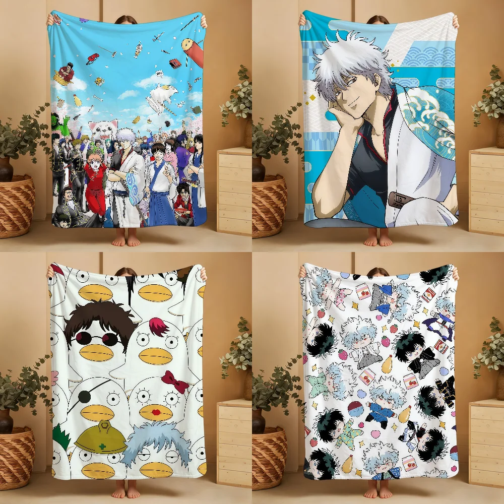 Anime Comic Art G-GinS T-TamaS Blanket Soft Warm Furry Throw Super Kids Toys Bed Sofa Car Cradle