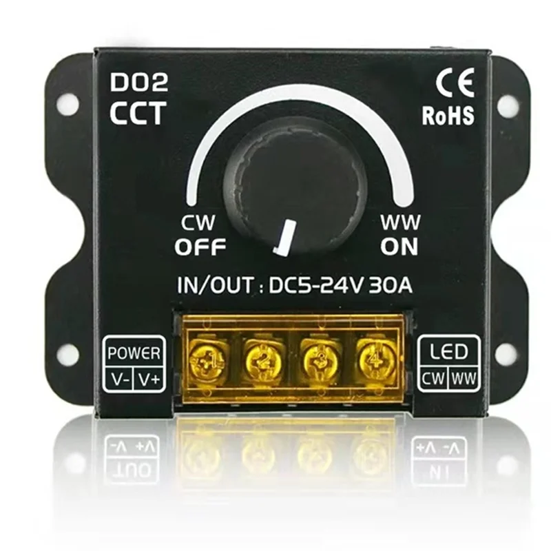 N82R RF Dual Color Dimmer Color Temperature Knob Controller Can Be Remotely Controlled Soft Dimming