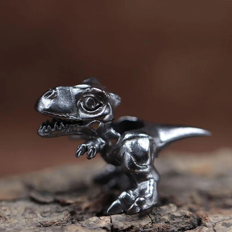 Tyrannosaurus Rex Brass Knife Bead Dinosaur EDC DIY Paracord Woven Lanyard Pendant Bracelets Charms Jewelry Hangings Accessories
