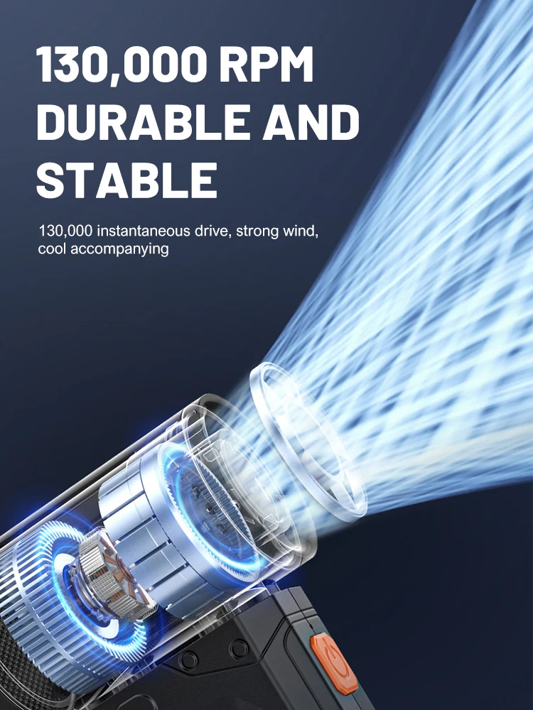 Mini Turbo jetventilator 80000 RPM/ 130000 RPM Elektrische Jet Fan Blower Auto Computer Schoonmaken Tool Elektrische Air Duster Voor Stofreiniging