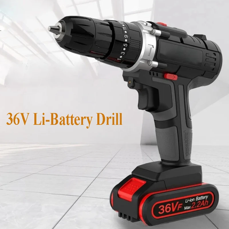 Rechargeable Hand Driller Lithium Battery Impact Drill Drilling Tool Electric Drills Multi Functional Electric Screwdriver Set