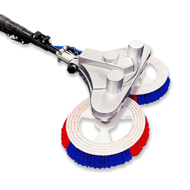 2024 Solar Panel cleaning Tool Photovoltaic Double Head Automatic Roof Water Brush Window Cleaner Special with Power Converter