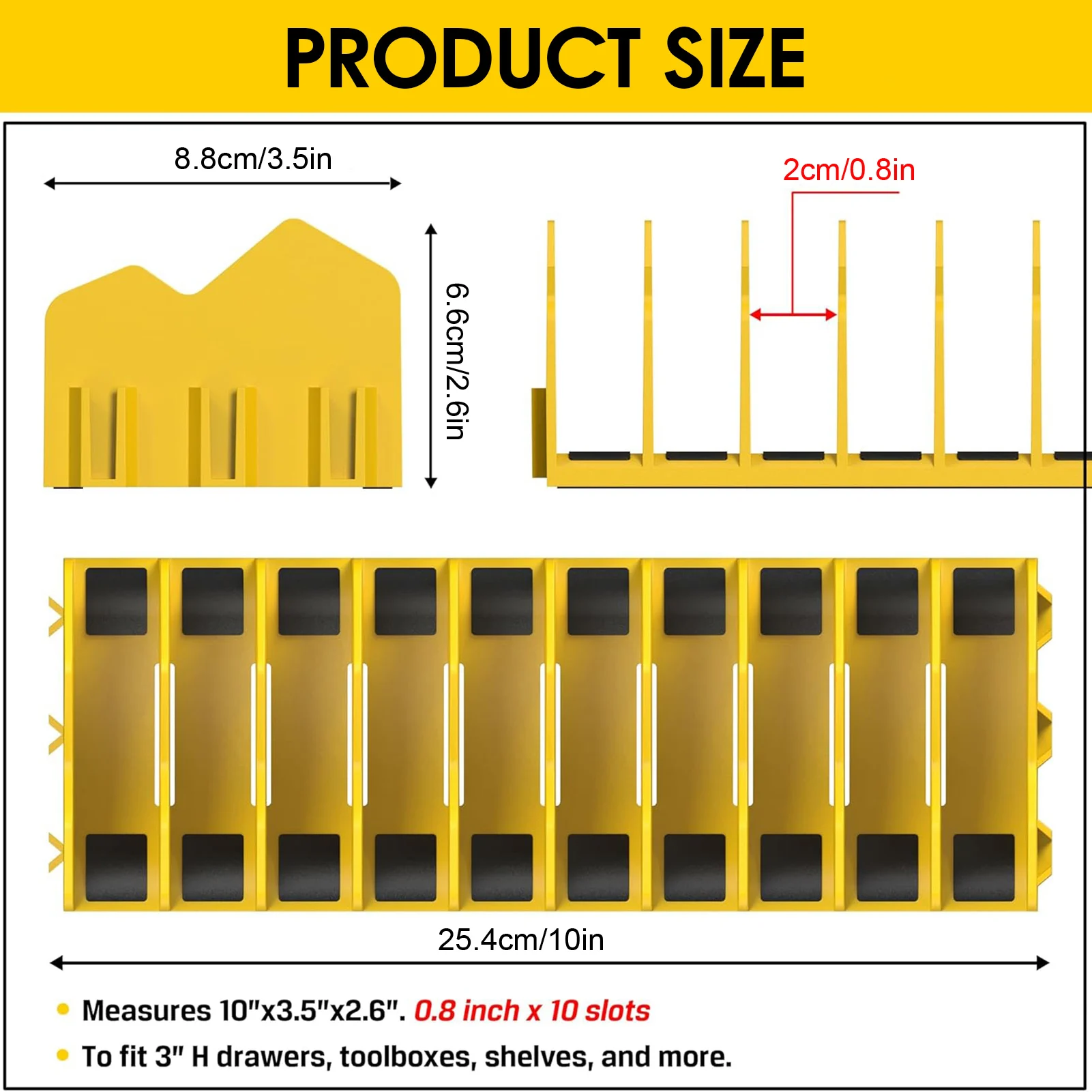 10-Slot Pliers Cutters Organizer Tool Drawer Toolbox Organizer Storage Racks for Household Tool Storage