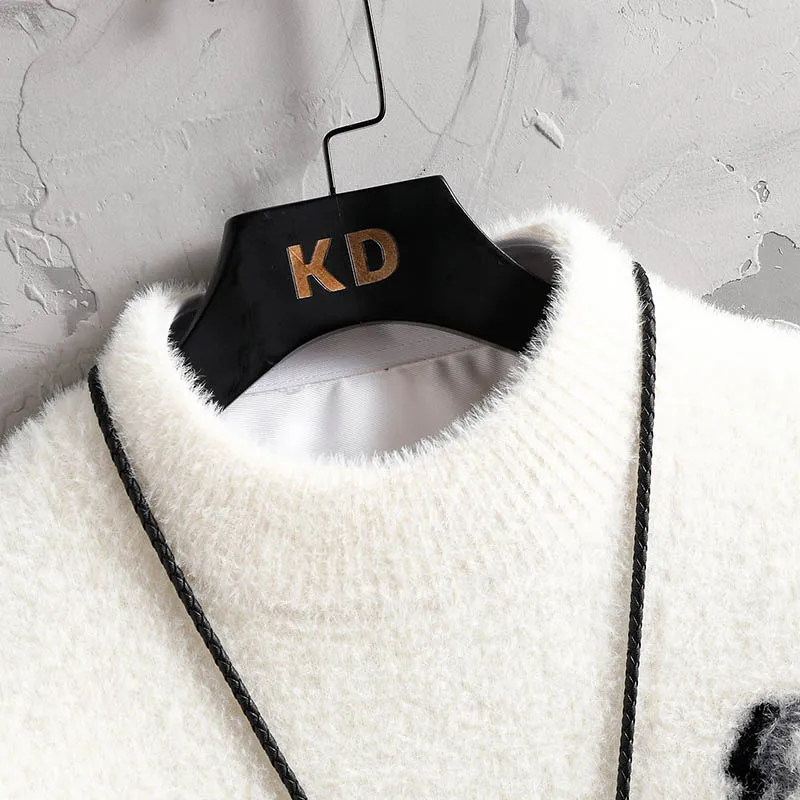 Hiver nouveau Style hommes pull tricoté à manches longues hommes chandails épaissir chaud laine décontracté mâle vêtements