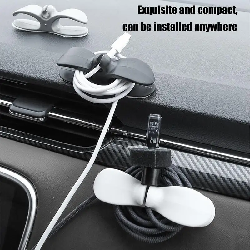 Porte-fil en silicone souple pour cordons de charge, appareil peu encombrant, clip de câble USB, anciers sur câble de voiture