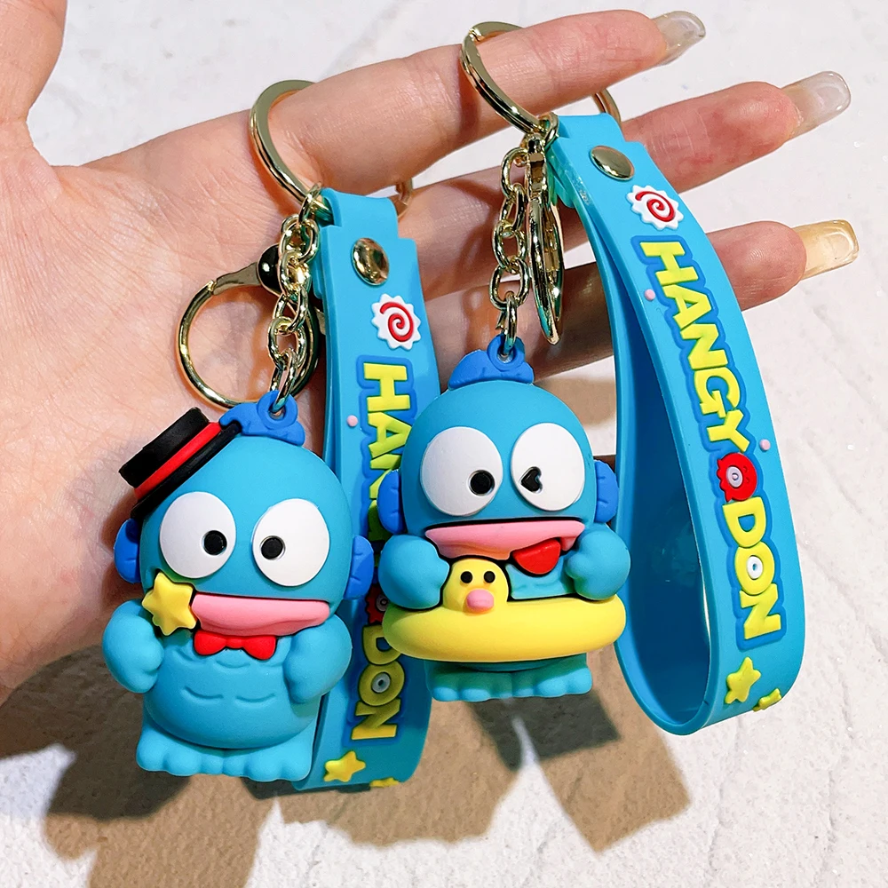 1 Pc Cute Cartoon Sanrio Anime Clown Fish Hangyodon Backpack Key Chain Pendant Gift Doll Pendant