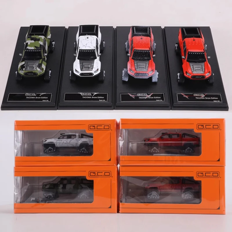 

GCD Diecast 1:64 Scale TACOMA Snow Edition Alloy Car Model Ornament Souvenir Display Collection Hobby Gift