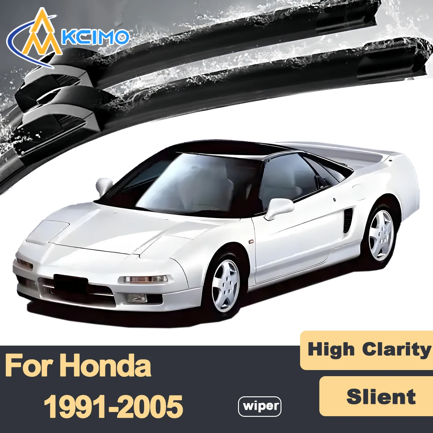 

Premium Rubber Durable Silent Windshield Wiper Blades 2pcs for Honda NSX NA1 NA2 1991-2005 Acura NSX Front Wiper Blades Set