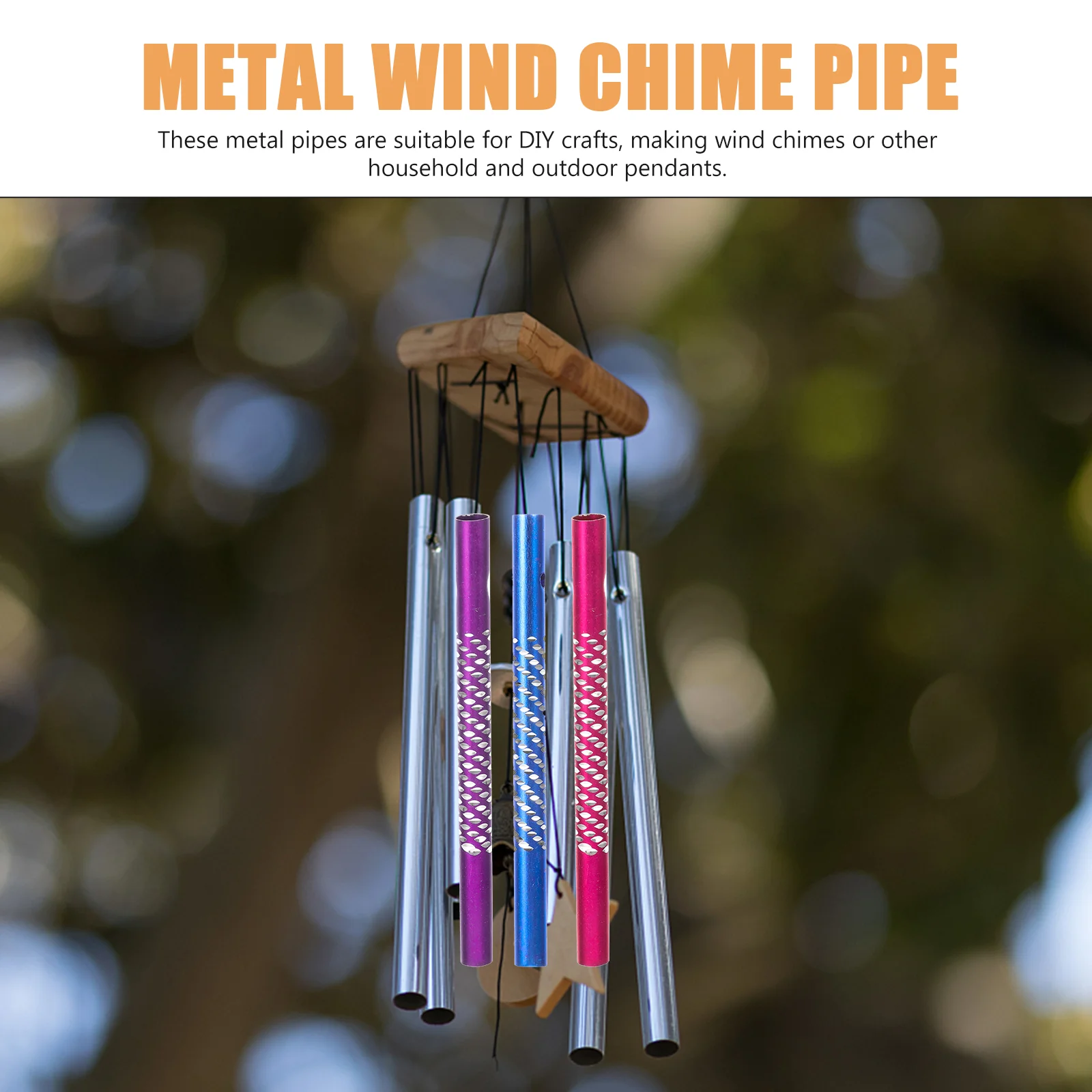 50 Pcs Wind Chime Replacement Pipe Chimes Kid Toy Air Traffic Control Kids DIY Plaything Child Bell Parts Outdoor Toys