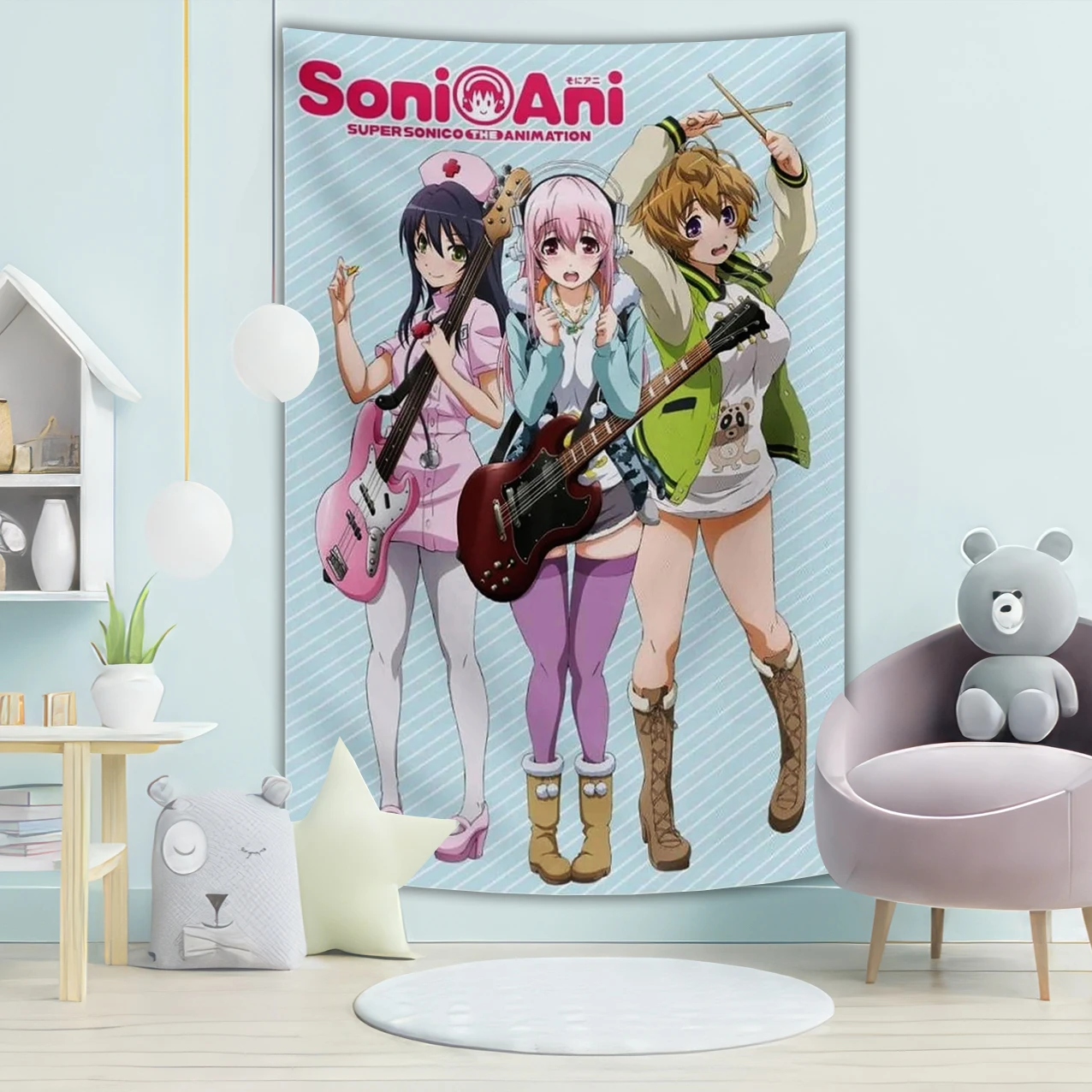 Super Sonico Hippie Tapestry Wall Hanging Decorative Artwork For Home Garden Wall Art Decorations