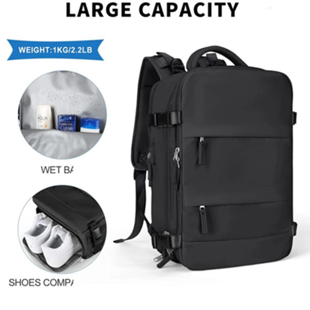 حقيبة ظهر للأمتعة اليدوية للنساء والرجال والأعمال التجارية والكمبيوتر المحمول حقيبة السفر مقاومة للماء مقاس 32 × 20 × 42 سم #5