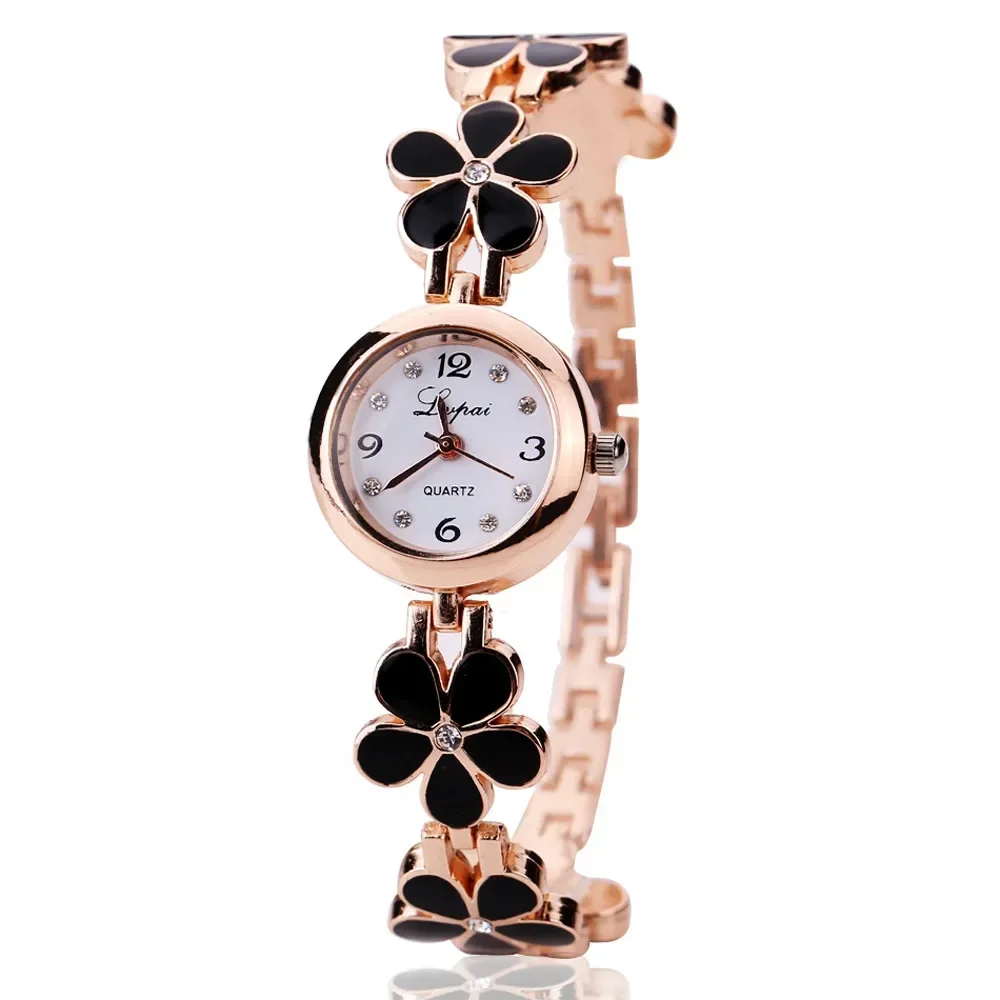 

smvp Small Watches Women 2023 Luxury Rhinestone Flower Bracelet Stainless Steel Watchband Dress Female Clock relogio feminino