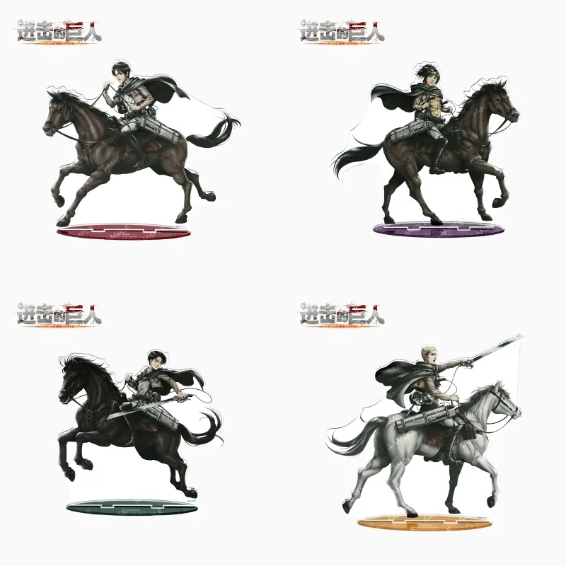 

Attack on Titan Anime Hange Eren Levi Erwin Acrylic stand Model Figure Cosplay Plate Holder Topper keychain Desk Decor Plate