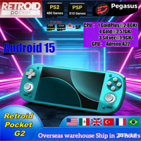 Retroid Pocket G2 Gen 2 RPG2 Retro Handheld Video Game Console Video Player 5.5 Inch AMOLED Adreno A22 Android 15 512G PSP PS2
