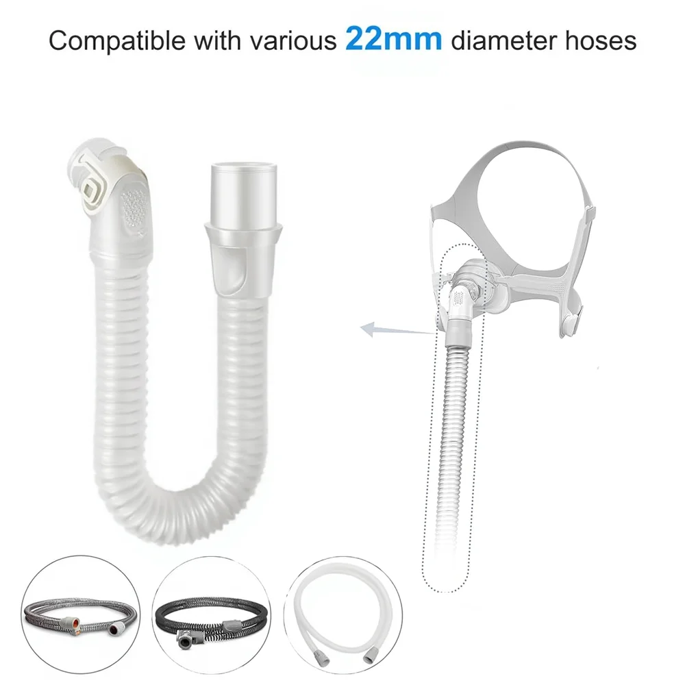 1/2PCS Replacement Elbow And Short Tube Hose Supplies for Airfit N20 and Airtouch N20, Reduce Noise No Leakage for CPAP Users