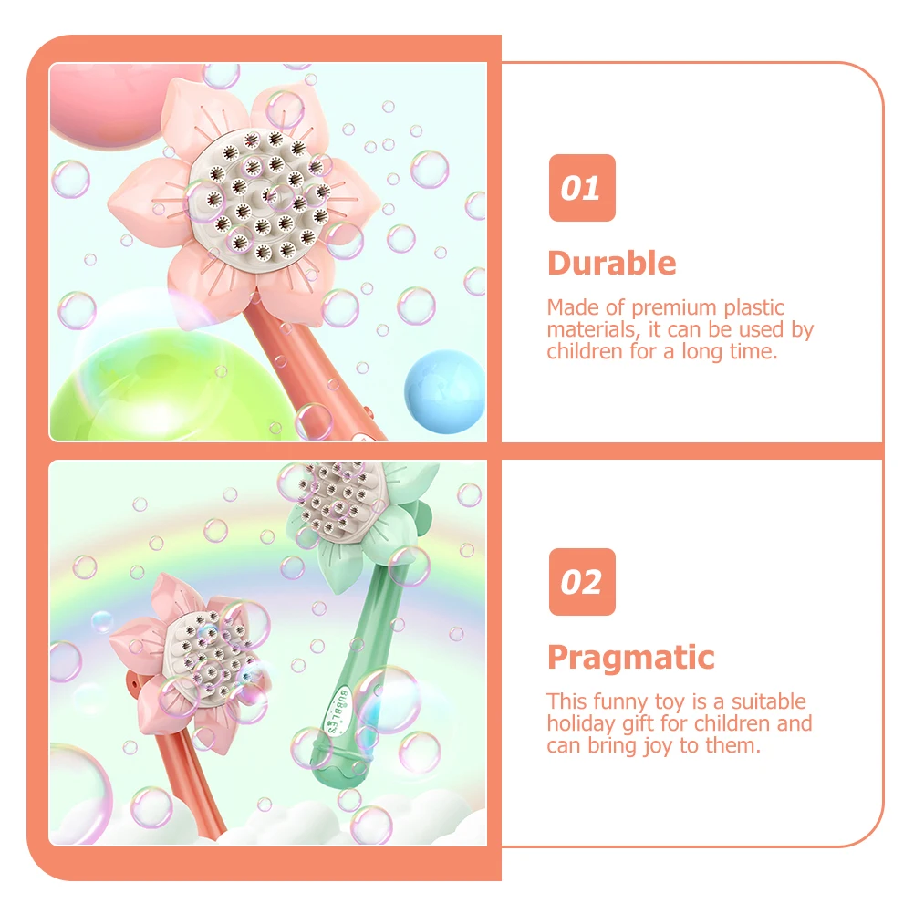 Sonnenblumenformmaschine, 23 Löcher, rosa, elektrisch, ohne Blase, für Kinder, draußen, drinnen, Spaß beim Spielen