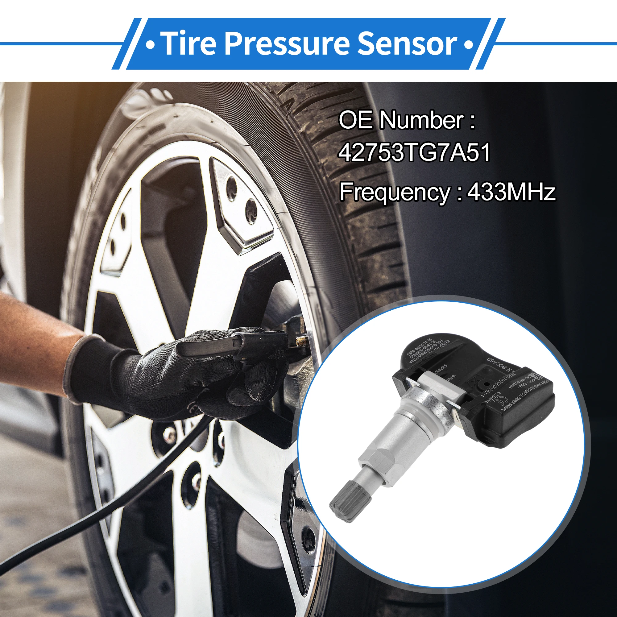 مستشعر ضغط الإطارات Motoforti مستشعر TPMS رقم 42753TG7A51 لهوندا بايلوت 2016-2017