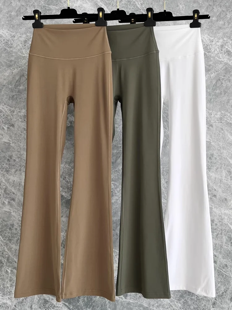 

High Waist Yoga Pants Women's Spor Slimming Bell Bot Tummy Control Autumn Winter New Sle Casual Pants Straight Leg