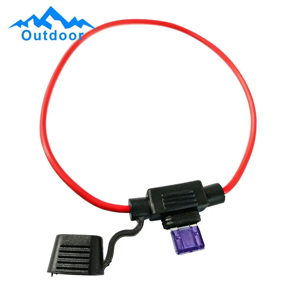 5PCS Waterproof Car Insert Fuse Holder 3A 10A Purple Red Small 16 Wire 3.9cm 20cm Sockets Wire Car Accessories Car Fuse Box