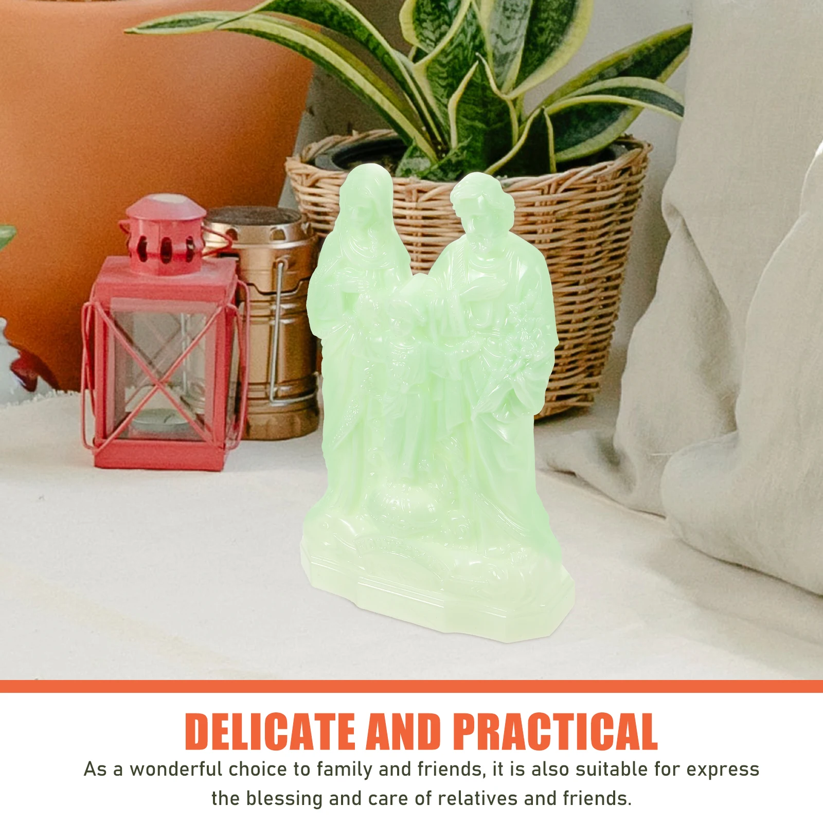 

Statue Retro Style Plastic Jesus Mary Jesus Born Scene Decorative Ornament Desktop Christian Christmas Ornament