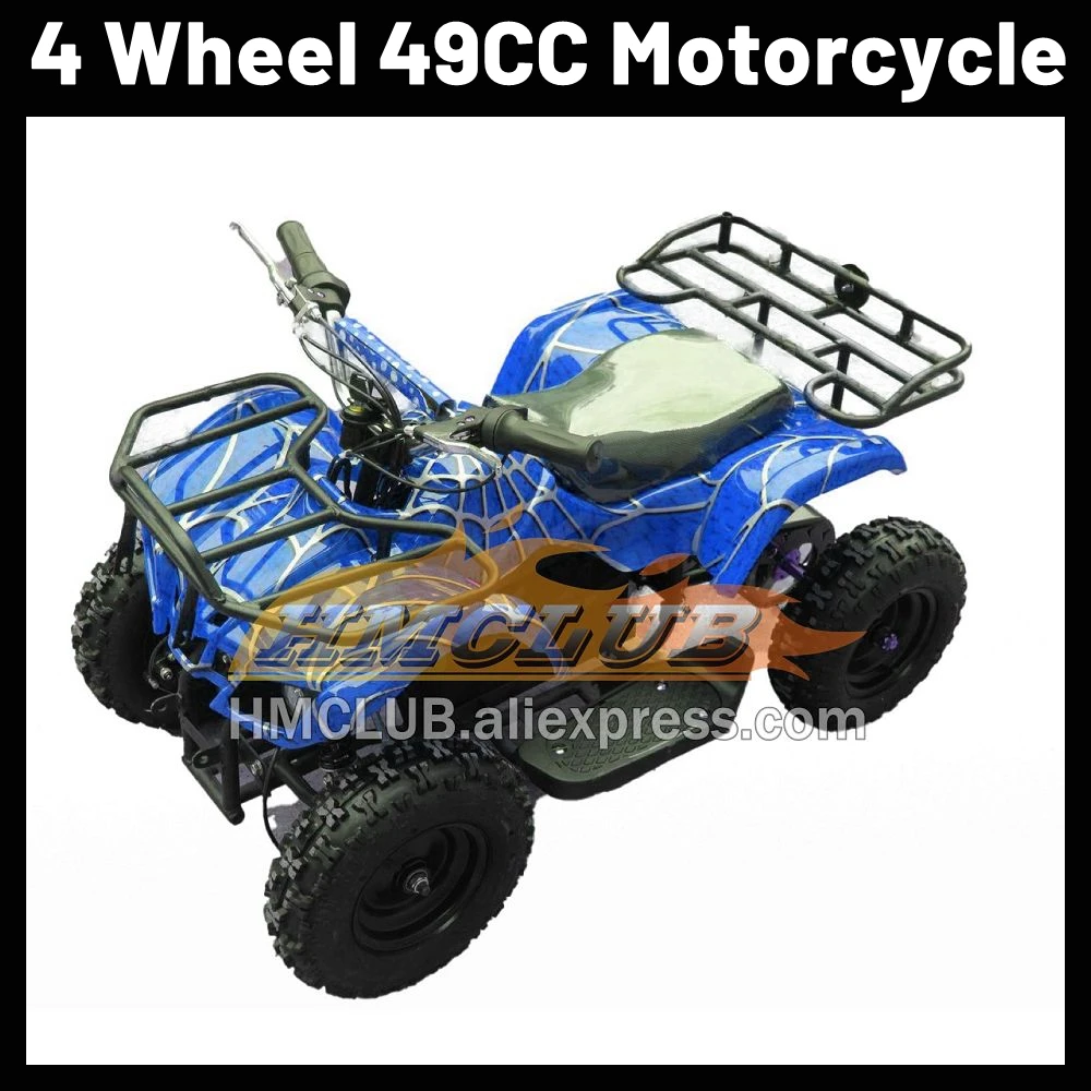 49CC 2 Stroke ATV Gasoline Four Wheel OFF road Motorcycle Racing MOTO Dirt Bike Motorbike For Children Boy Girl Child Men Women