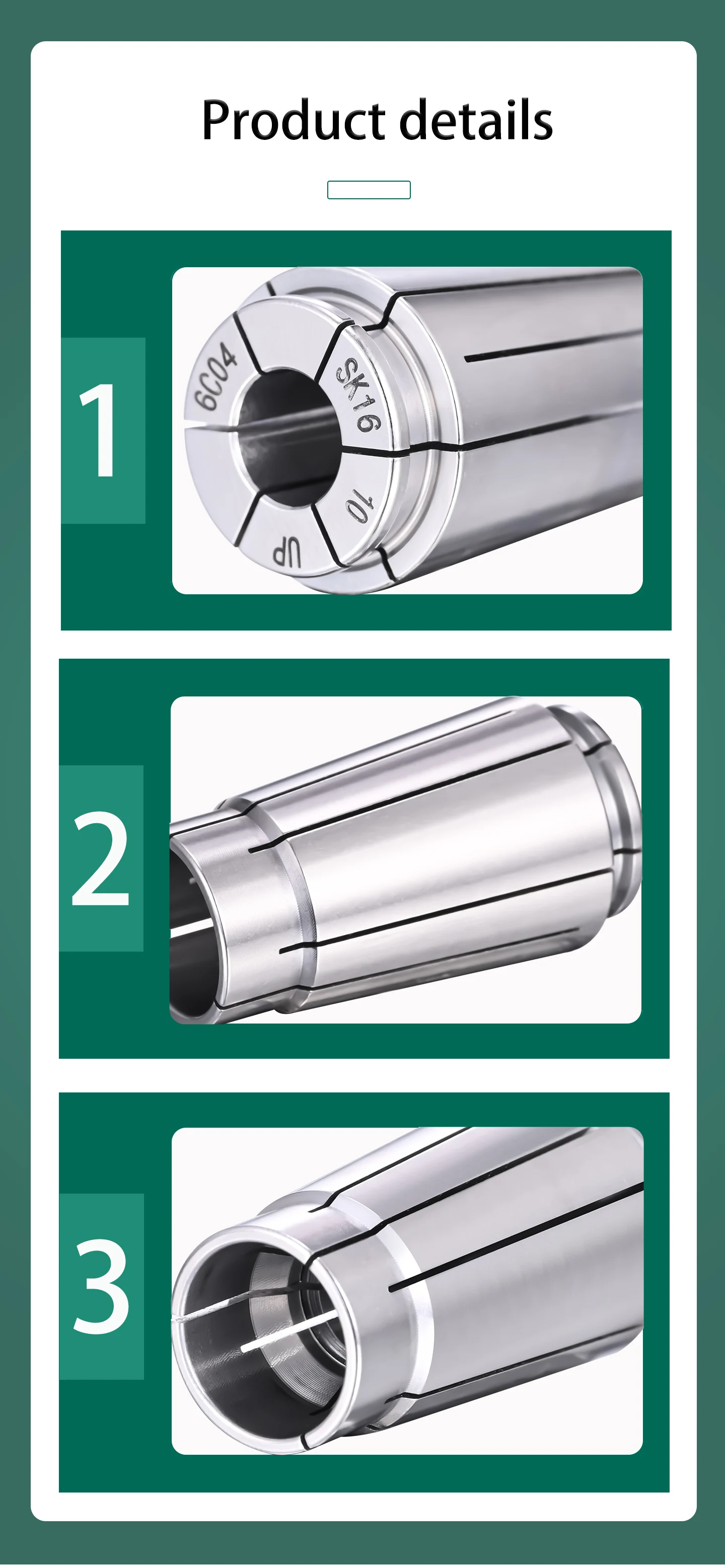GDR Präzision 0,002 SK-Spannzange SK4 SK10 SK13 SK16 GSK10 GSK16 GSK13 Spannzangenhalter Hochpräzisions-SK-Spannzange Werkzeughalter – Detail 13