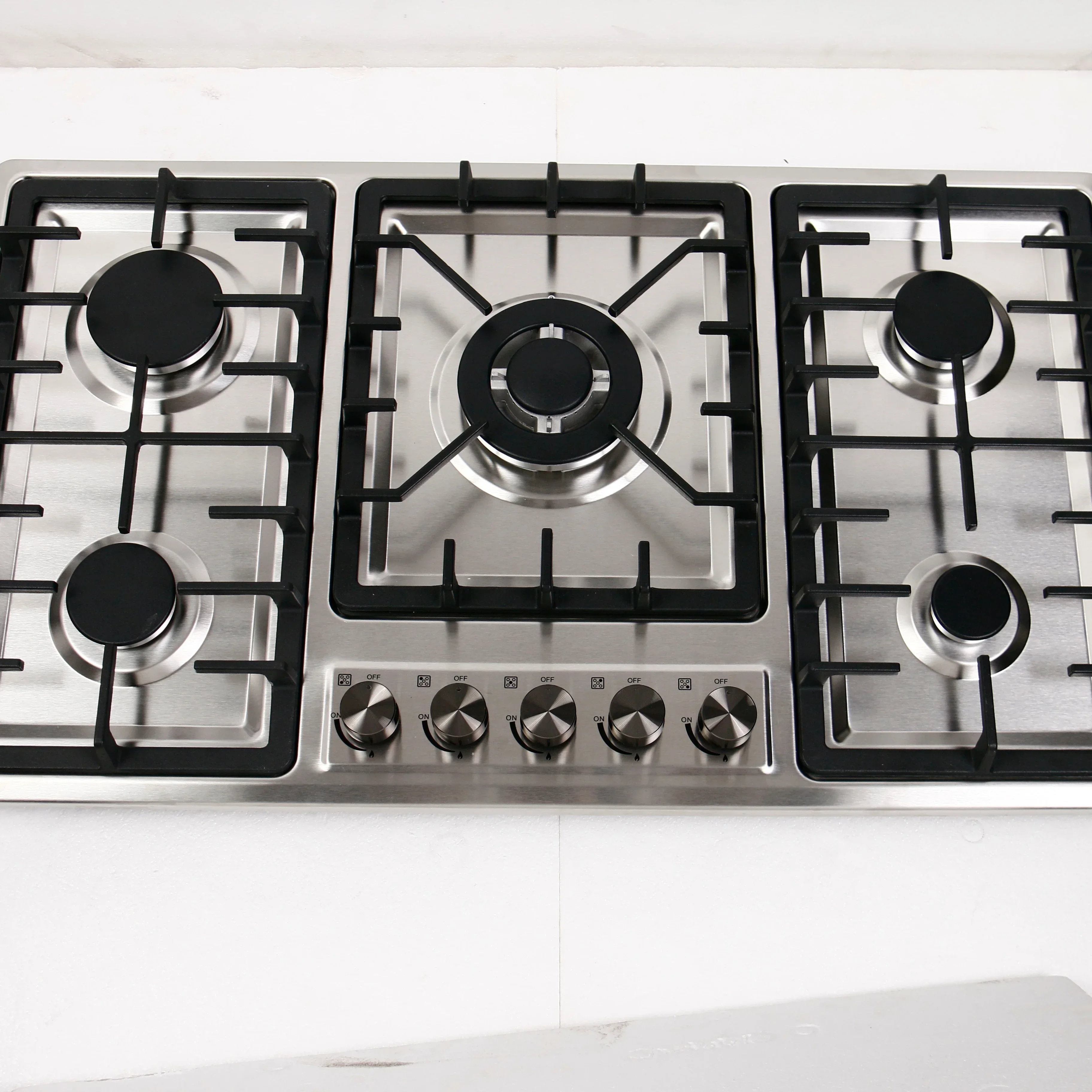Cooktop 5 gas burner with gas stove is tempered glass kitchen surface built-in 5 burner gas hob cooker with induction