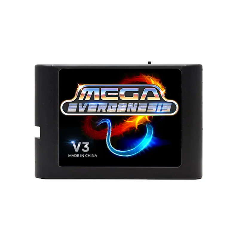 3000 in 1 Mega Genesis V3 Pro mit 4 GB TF-Karte EDMD-Spielkarte für SEGA Genesis Mega Drive Master System-Spielekonsole