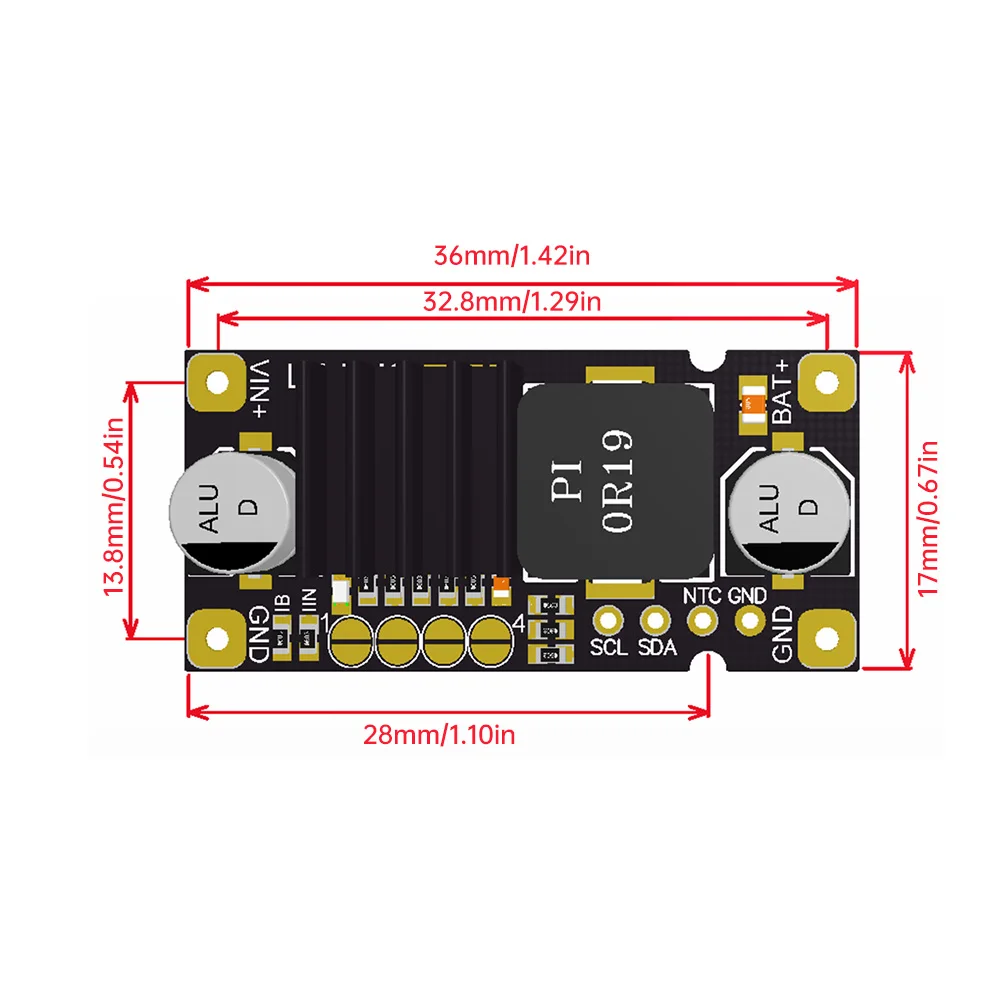 1S 2S 3S 4S 3A 40W Li-ion Battery Charging Buck Module with Temperature Protection Current Adjustable 5-26V Multiple Protection