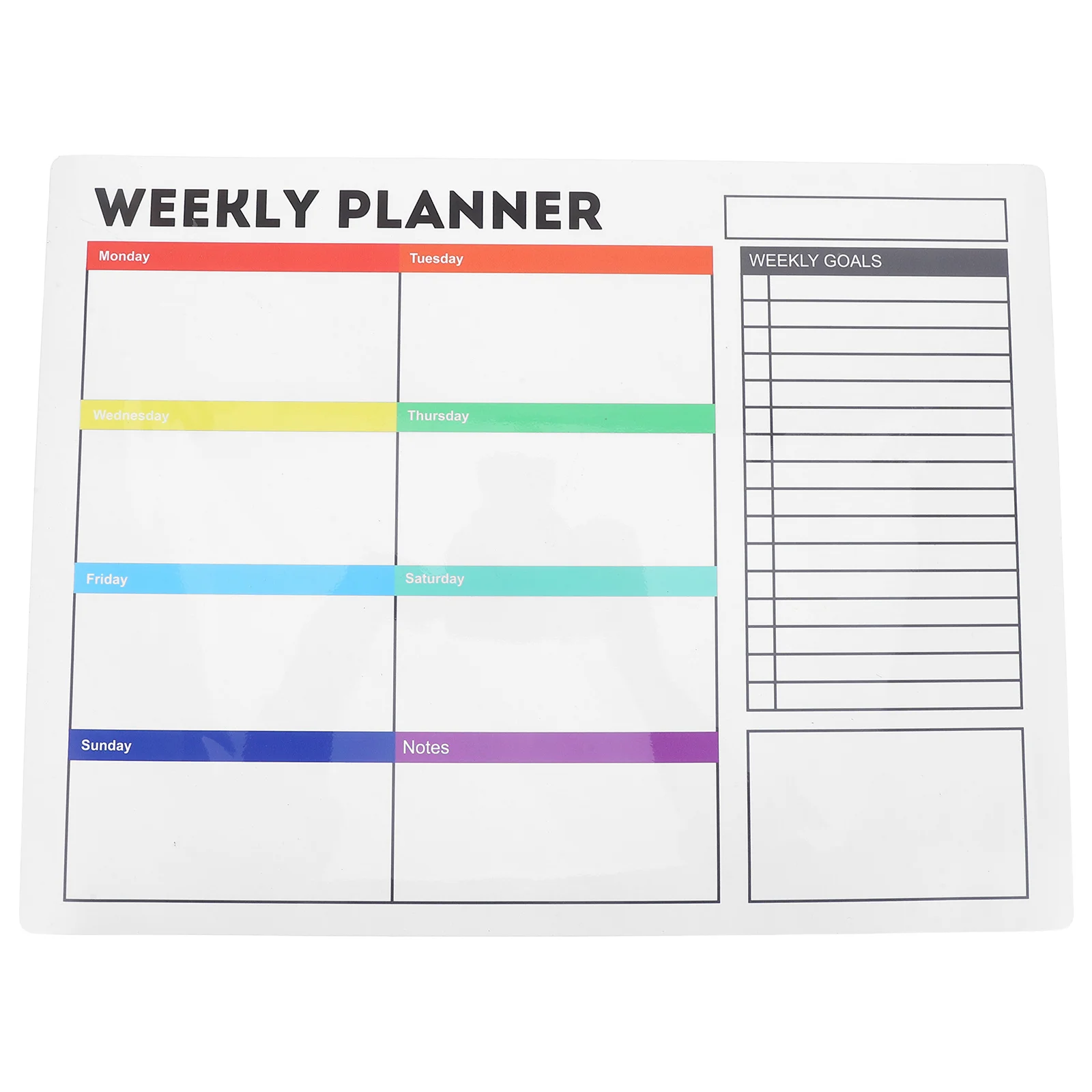 Weekly Plan Whiteboard Sticker Set 6 Pieces Reusable Dry Erase Calendar for Office Home Wall Organization Schedule Management