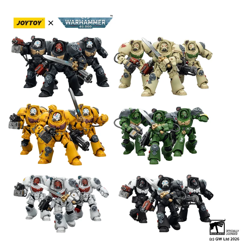 Pre-ordenar JOYTOY Black Templars, Dark Angels, Imperial Fists, White Scars, Salamanders, Raven Guard, Paquete de 18 Figuras de Acción Terminator