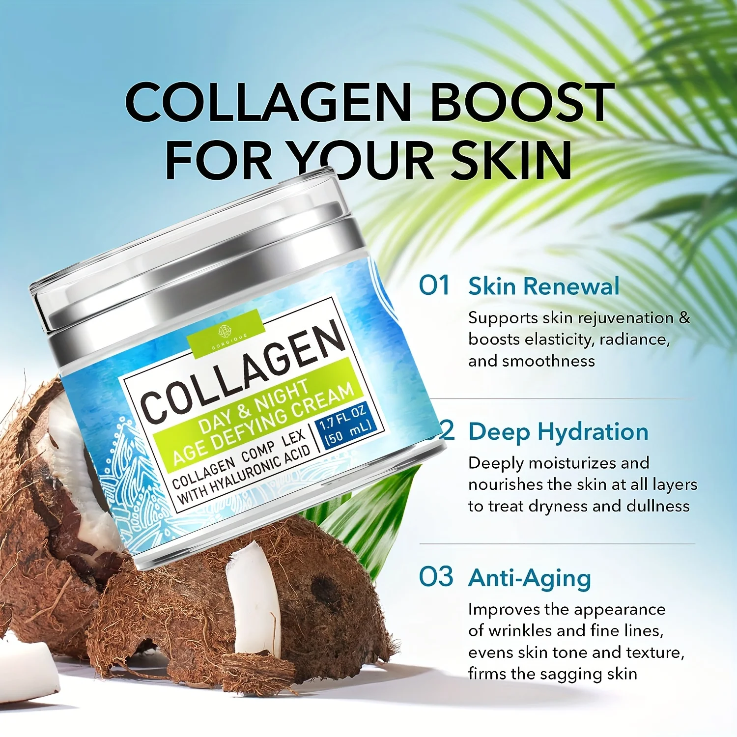 Feuchtigkeit creme Kollagen Gesichts creme Kollagen Hyaluron säure Hals creme straffend Lifting Hydratation aufhellende Hautpflege