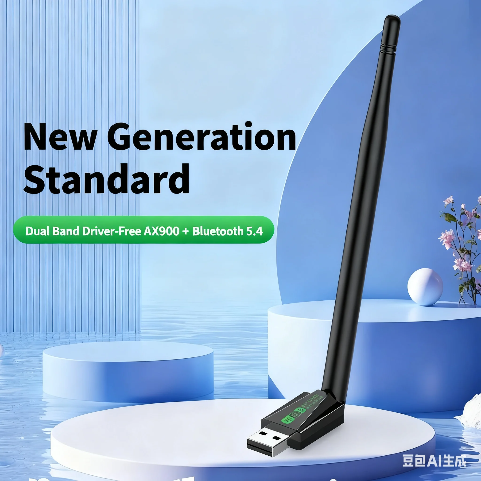 WiFi 6 USB 어댑터 900Mbps 블루투스 5.4 AX900 USB 동글 무선 네트워크 카드 듀얼 밴드 2.4G 5G 이더넷 리시버 드라이버 불필요
