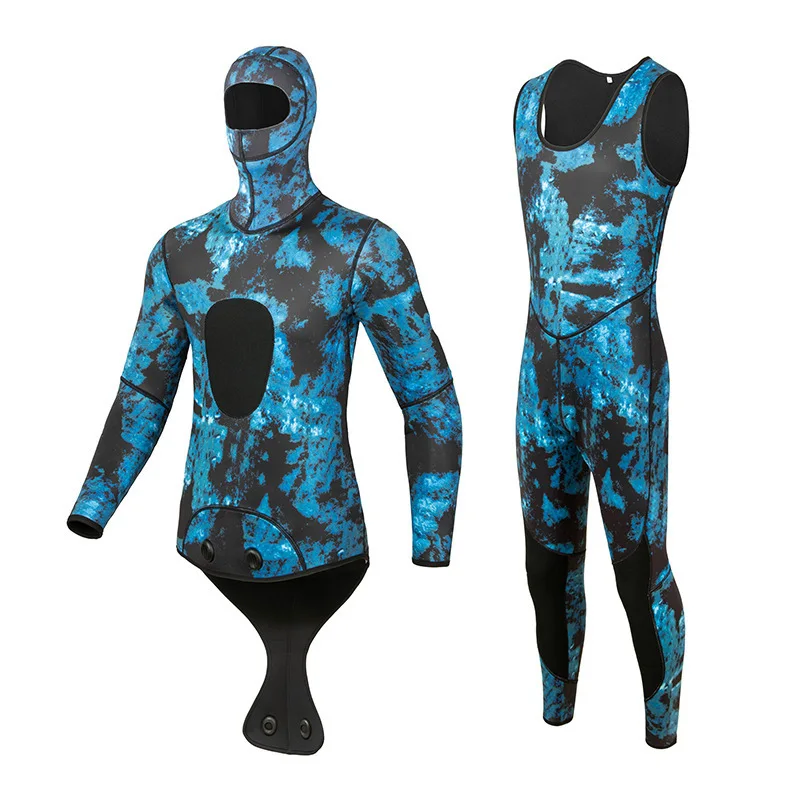 Wholesale Custom Logo Camo Blue 3MM Neoprene Diving Surfing Wetsuit for Underwater Snorkeling Swimming