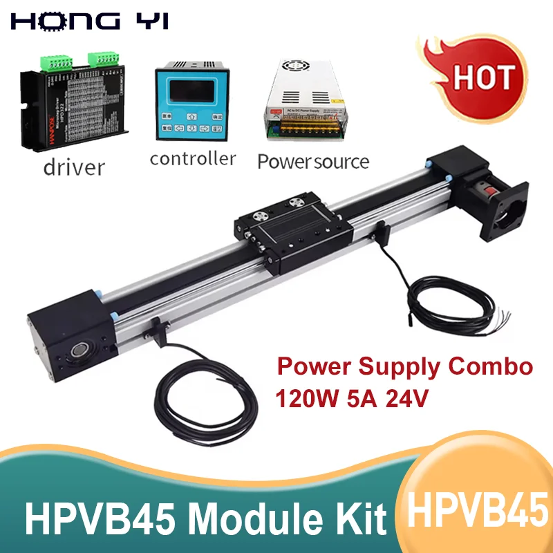 

HPVB45 Linear Slide Effective Travel Stroke Lenght 1000 1100 1200 1300 1400 1500mm Timing Belt Linear Slide Guide Motion