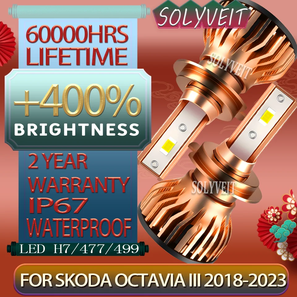 

Waterproof Plug and Play Energy Efficient Instant Illumination Headlight LED For SKODA OCTAVIA III 2018 2019 2020 2021 2022 2023
