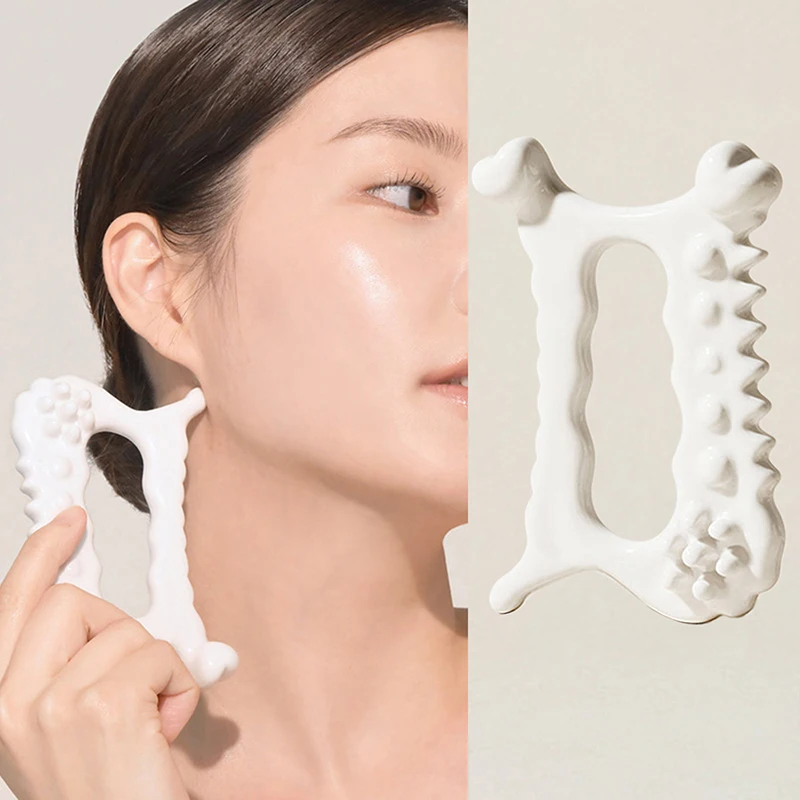 

White Ceramic Scraping Board Gua Sha For Face Body Massage Tool Body For Relief Massage Face Lift Guasha Acupoint Massager