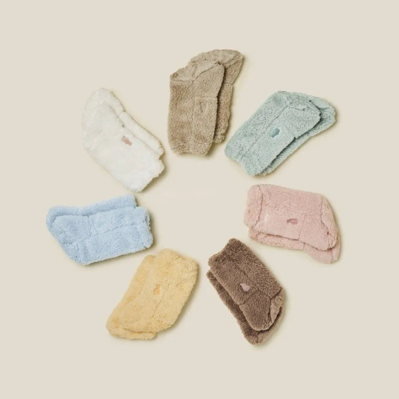 Cute Baby Toddler Winter Warm Sherpa Socks, Thick Fluffy Non-slip Floor Socks, Cozy High Tube Bootie Socks for Infant Boys Girls