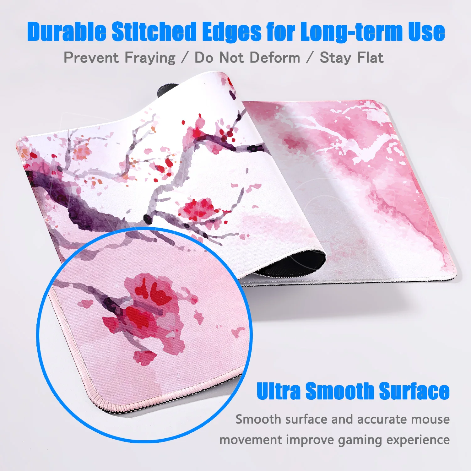 New Many People Like Pink Cherry Blossom Mousepad Home Gaming Office Computer Mouse Pad Art Sakura Keyboard Desk Mat Accessories