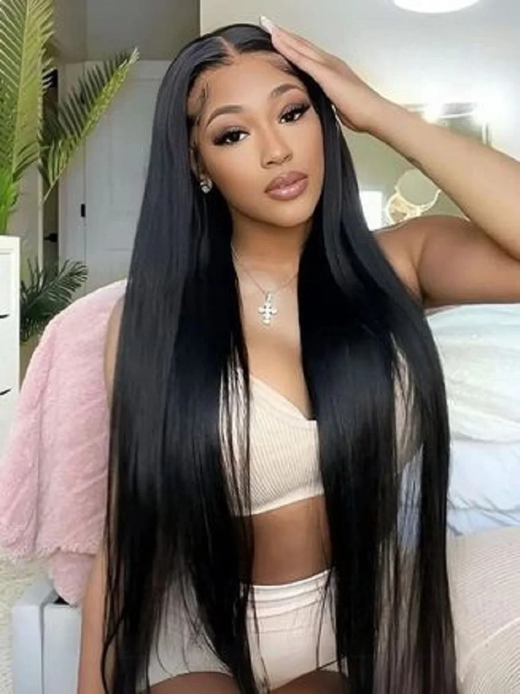 

30 Inch 13x4 Lace Front Wigs Human Hair 200 Density Straight HD Lace Front Wigs Pre Plucked Straight Glueless Human Hair