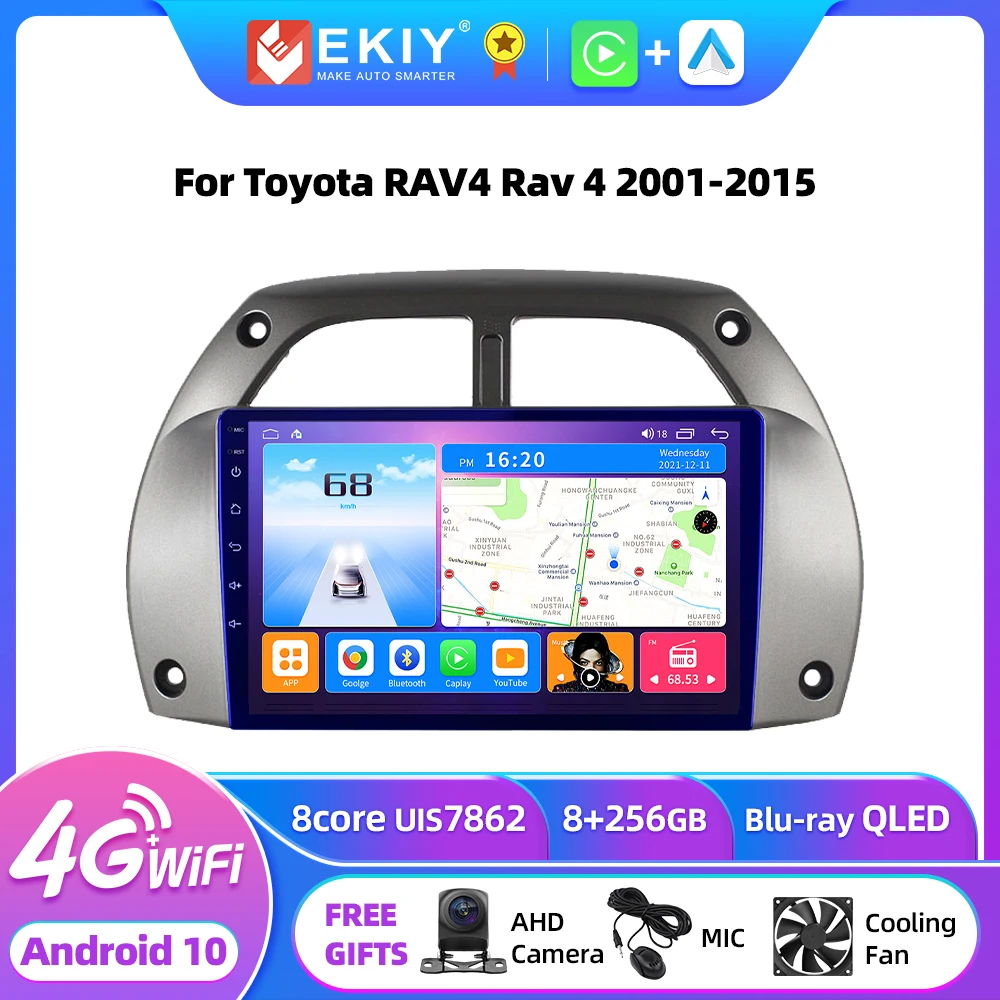 

EKIY T7 Android 10 Car Radio For Toyota RAV4 Rav 4 2001 - 2015 Navigation GPS Multimedia Video Player Auto Stereo Carplay DVD HU