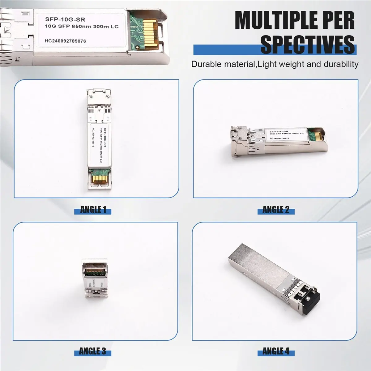 2X 10G SFP+ Fiber Optical Transceiver Module 850nm 300M Multi-Mode Duplex LC 10 Gigabit SFP DDM for Cisco Switch